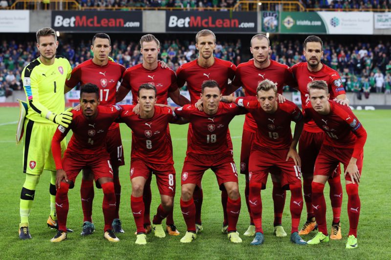 Fotbalisté české reprezentace.