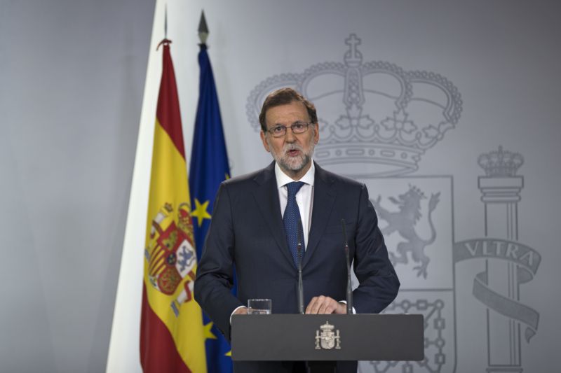 Projev španělského premiéra (Mariano Rajoy) ke katalánskému referendu.