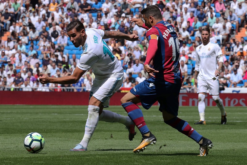 Fotbalisté Realu Madrid v zápase proti Levante. Fotbalisté Realu Madrid v zápase proti Levante.