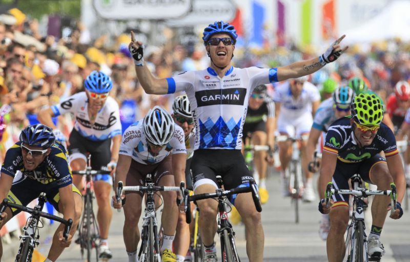 Americký cyklista Tyler Farrar.