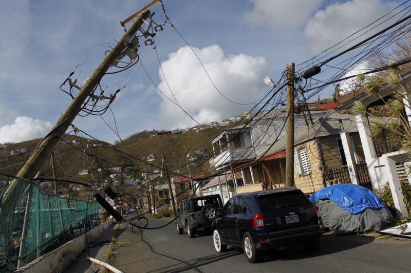 Následky hurikánu Irma na ostrově Barbuda.