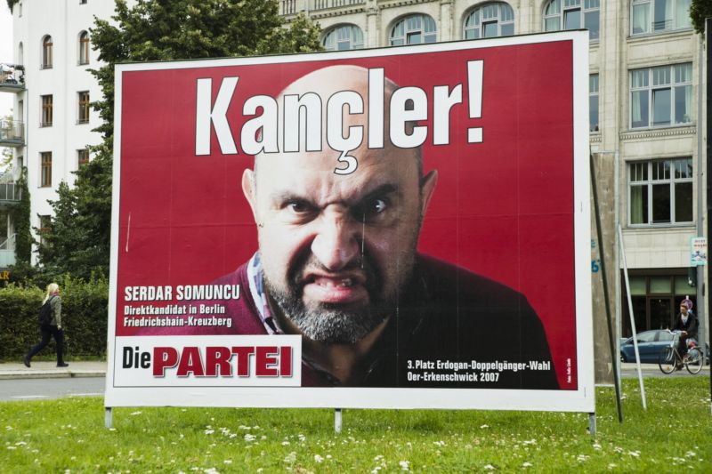 Volební kampaň strany Die Partei. 