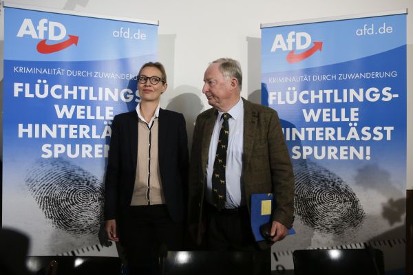 Alice Weidelová (vlevo) a Alexander Gauland, kandidáti AfD.