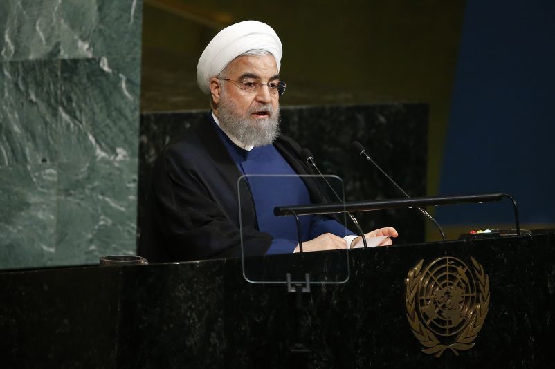 Íránský prezident Hasan Rúhání. Íránský prezident Hasan Rúhání.
