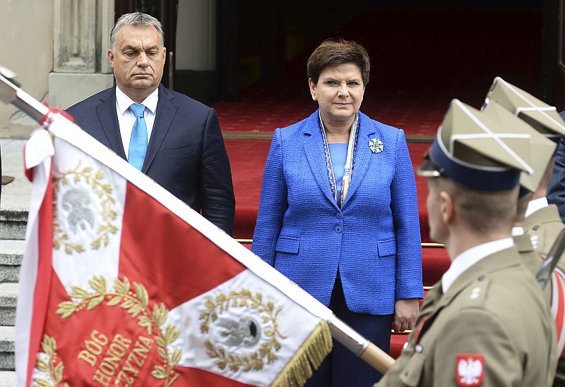 Maďarský premiér Viktor Orbán a polská premiérka Beata Szydlová.