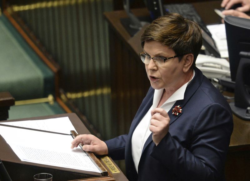 Polská premiérka Beata Szydlová. Polská premiérka Beata Szydlová.