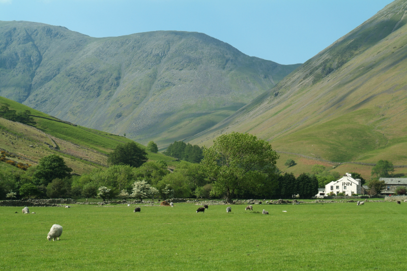 Nejvyšší hora Anglie Scafell Pike.