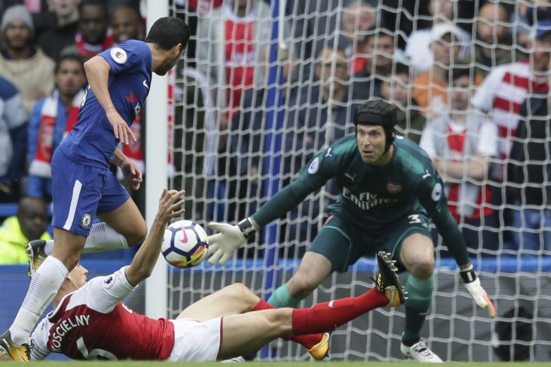 Petr Čech v brance Arsenalu. Petr Čech v brance Arsenalu.