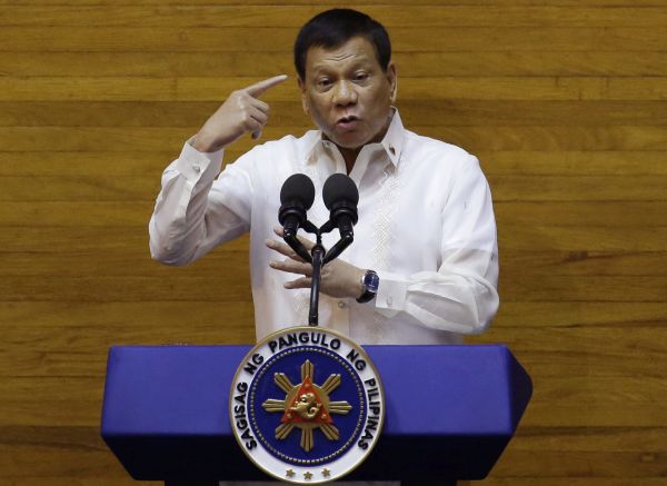 Filipínský prezident Rodrigo Duterte. 