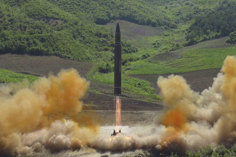Balistická raketa Hwasong-14.