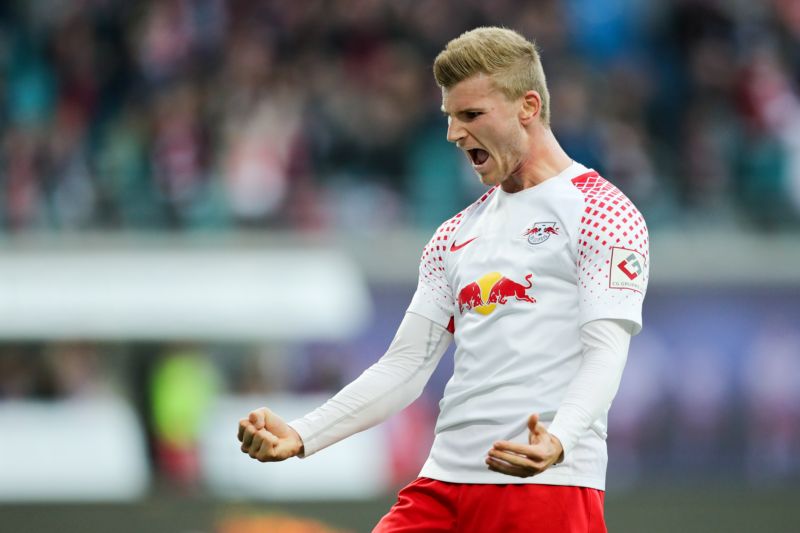 Německý střelec Timo Werner v barvách RB Lipsko.
