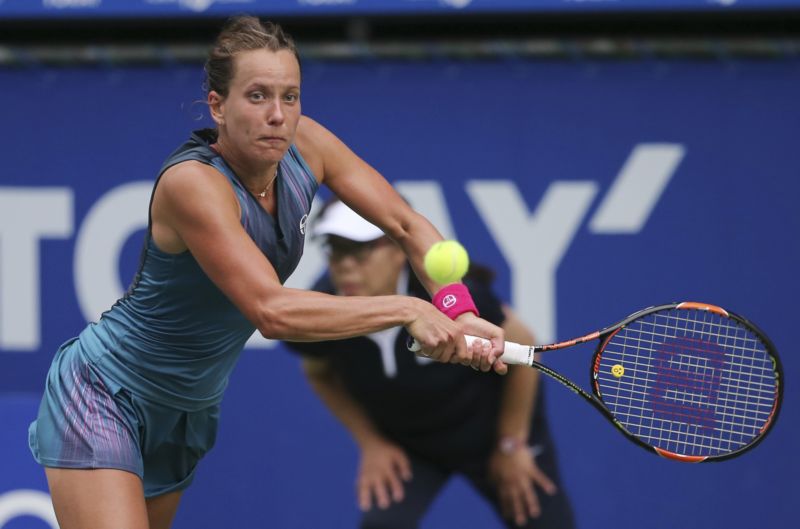 Barbora Strýcová na turnaji v Číně. Barbora Strýcová na turnaji v Číně.