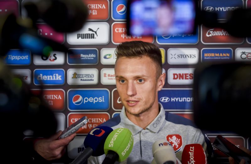 Nováček na reprezentačním srazu Šimon Falta.
