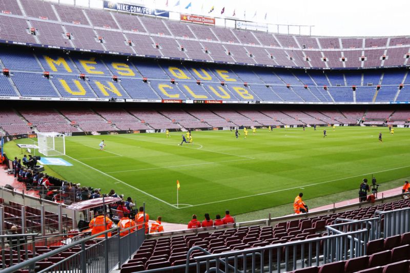 Barcelona hrála své víkendové utkání španělské ligy před prázdným Nou Campem.