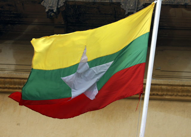 Barmská vlajka.
