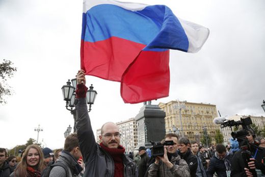 Demonstrace v Moskvě.