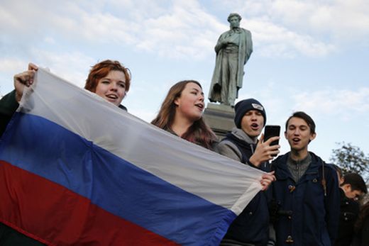 Demonstrace v Moskvě.