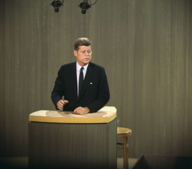 Americký prezident John F. Kennedy.