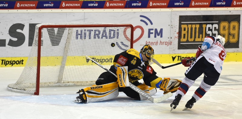 Litvínovský gólman Michal Petrásek inkasoval až v prodloužení.