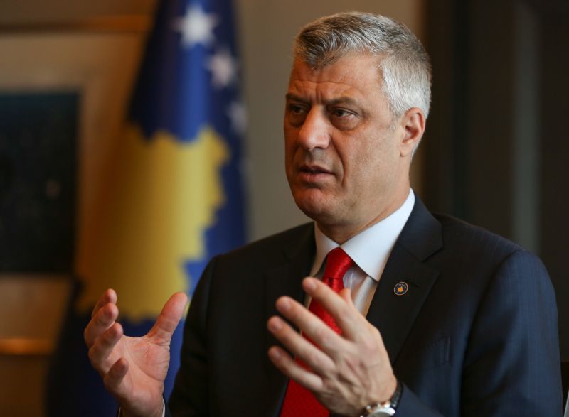 Kosovský prezident Hashim Thaçi. Kosovský prezident Hashim Thaçi.