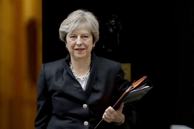 Současná britská premiérka Theresa Mayová. Současná britská premiérka Theresa Mayová.