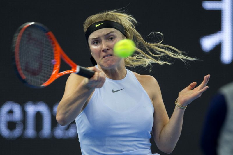 Ukrajinská tenistka Elina Svitolinová na turnaji v Pekingu.