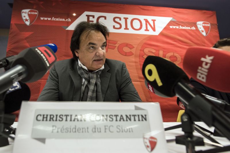 Předseda švýcarského fotbalového klubu FC Sion Christian Constantin.