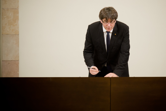 Katalánský premiér Carles Puigdemont.