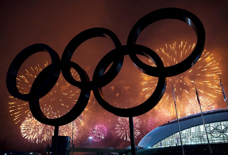 Olympijské kruhy.