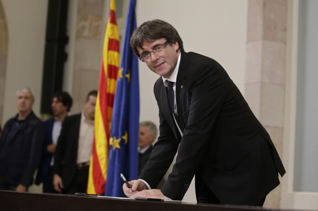 Předseda regionální vlády ve Španělsku Carles Puigdemont.