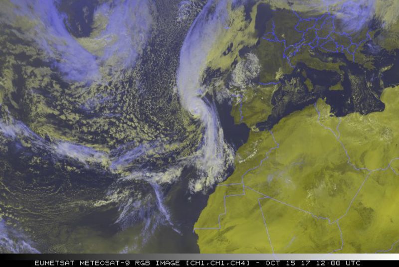 Bouře Ophelia.