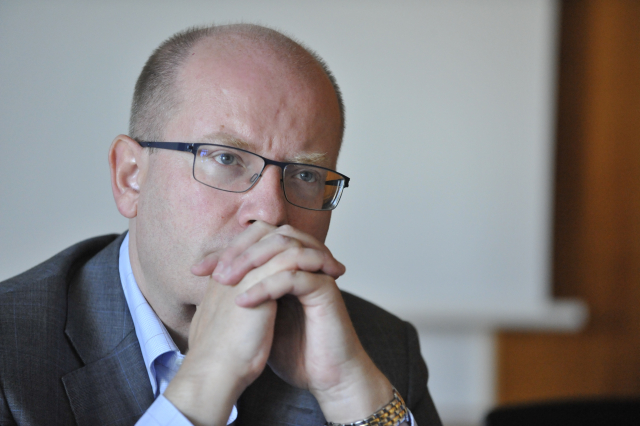 Premiér Bohuslav Sobotka. 