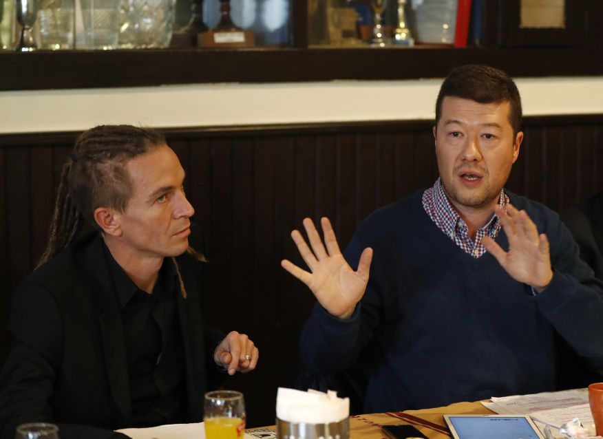 Ivan Bartoš, lídr Pirátů, a Tomio Okamura, šéf SPD.