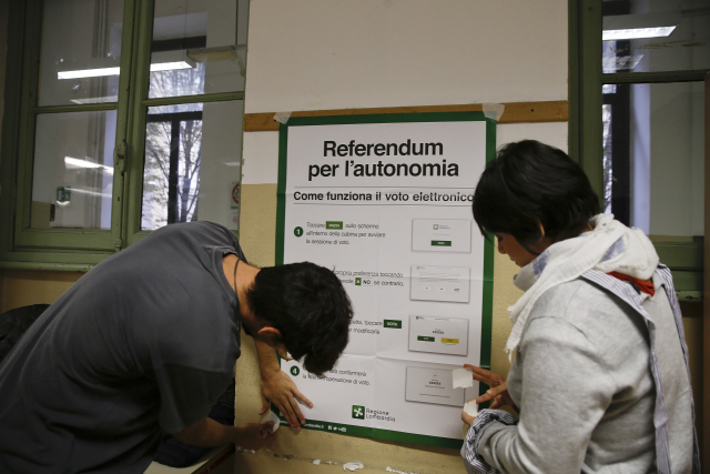 V severní Itálii se konají referenda o autonomii.