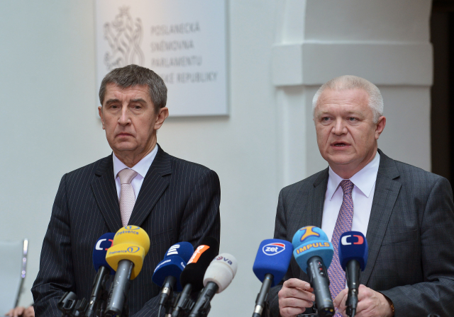 Andrej Babiš (vlevo) a Jaroslav Faltýnek.