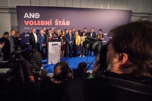 Tisková konference hnutí ANO.