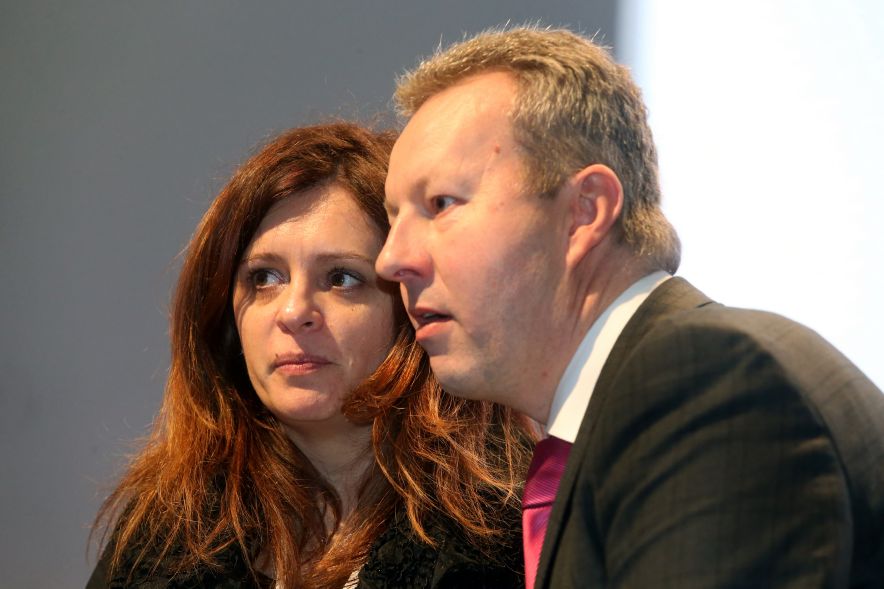 Středočeská hejtmanka Jaroslava Jermanová s ministrem životního prostředí Richardem Brabcem (oba ANO).