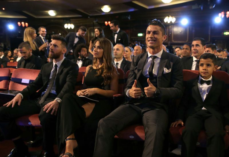 Cristiano Ronaldo na slavnostním vyhlášení v Londýně.