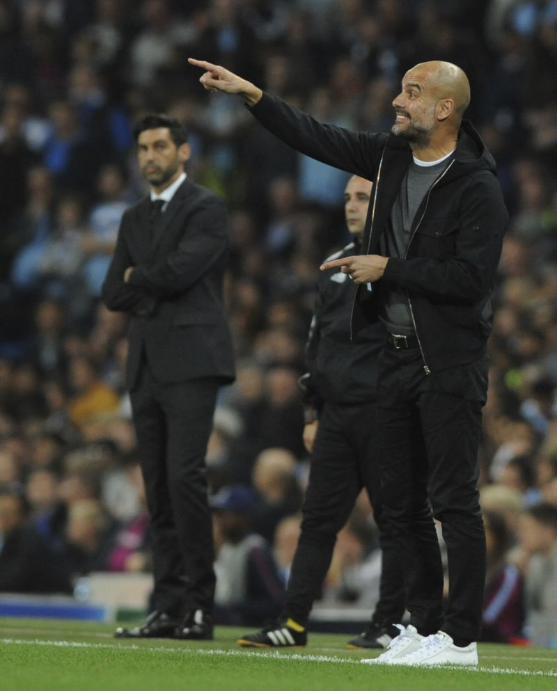 Trenér Manchesteru City Pep Guardiola.