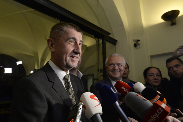 Předseda hnutí ANO Andrej Babiš s místopředsedou Jaroslavem Faltýnkem.