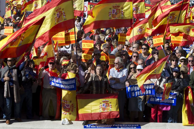Demonstrace v Madridu.