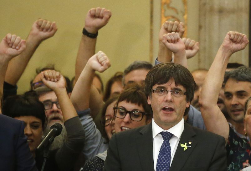 Katalánský premiér Carles Puigdemont.