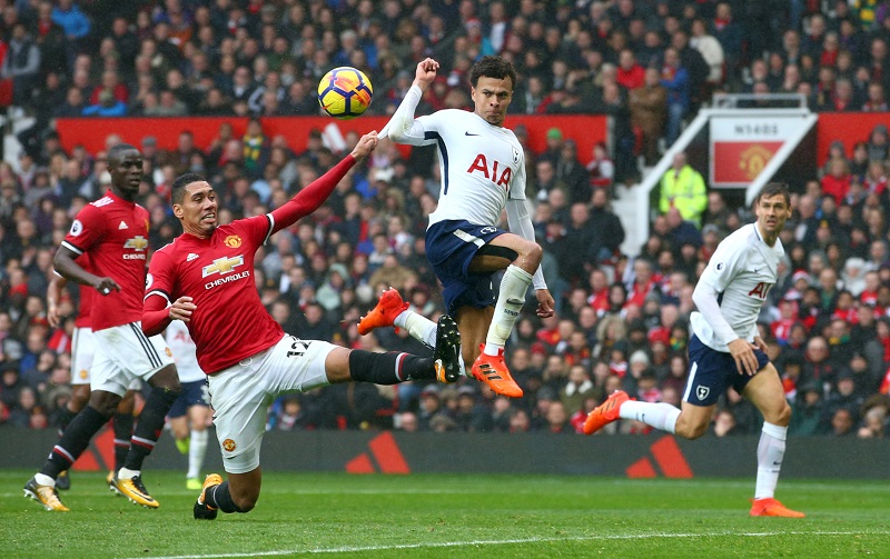 Utkání Manchesteru United proti Tottenhamu v anglické lize.