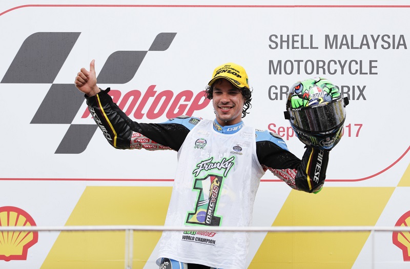 Italský motocyklový závodník Franco Morbidelli se stal poprvé v kariéře mistrem světa Moto2 (ilustrační foto).