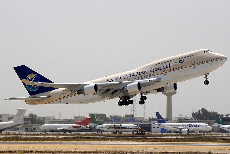 Letadlo Saudi Arabian Airlines.