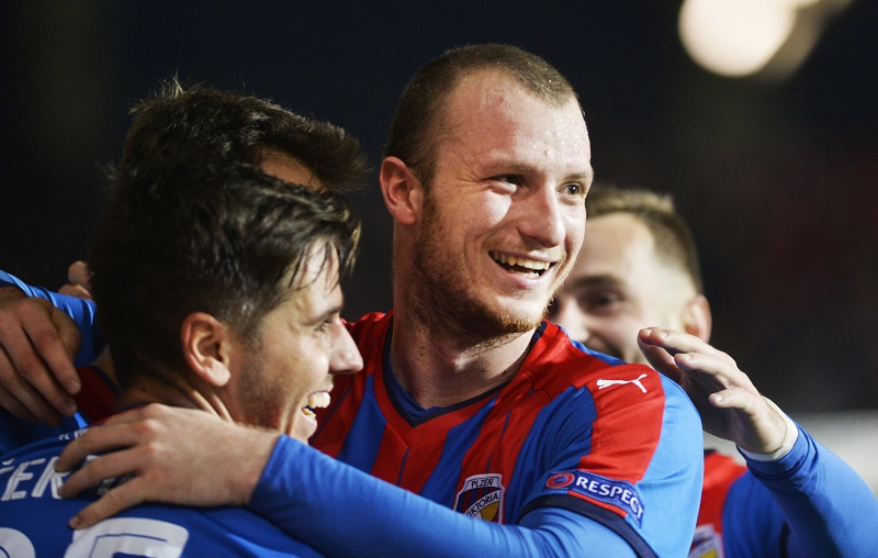 Střelec branky Plzně v zápase proti Luganu Michal Krmenčík.