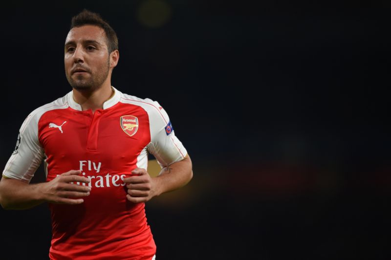 Španělský útočník v dresu Arsenalu Santi Cazorla.