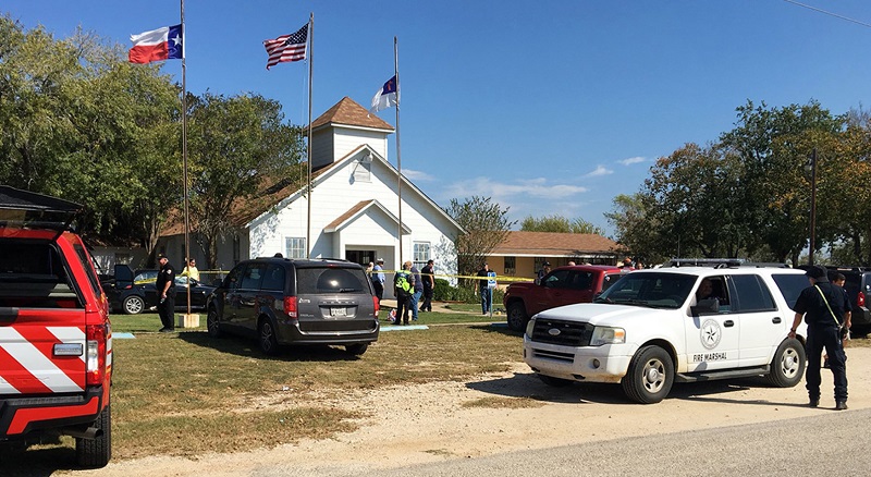 Baptistický kostel v Sutherland Springs.