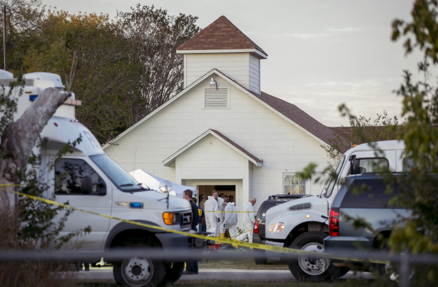 Kostel ve městě Sutherland Springs.