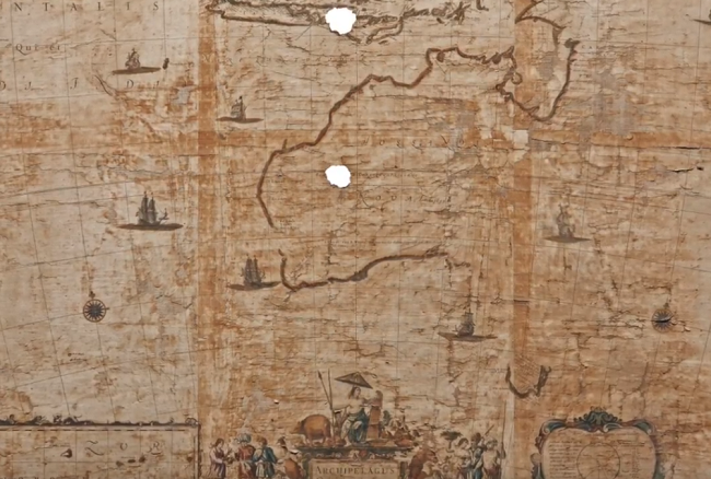 Vzácná mapa Austrálie ze 17. století.